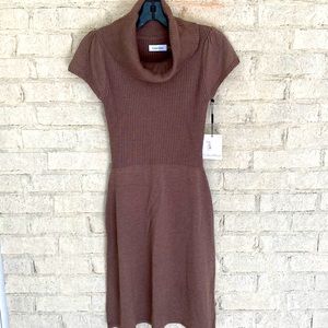 NWT Calvin Klein Cowl Neck Sweater Dress. Size XS